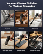 Car Vacuum Cleaner, 20000Pa Suction Power Handheld Vacuum Cleaner, 4-in-1 Portable Car Vacuum with 2 Suction Modes, Cordless 