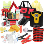 Vetoos Car Roadside Emergency Kit with Jumper Cables, Auto Road Side Safety Kit for Vehicles - with Premium Carry Bag, Portab