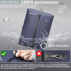 Vacuum Bag for Travel, Professional IPX8 Waterproof Reusable Vacuum Compression Bags for Travel Suitcases, Upgraded Durable S