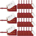 Sweetude 48 Sets Leather Luggage Tag Bulk and So The Adventure Begins Luggage Tags with Name Card for Wedding Bridal Shower B