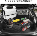 Car Trunk Organizer, Collapsible Auto Storage Box with Multi Pockets, Waterproof Oxford Cargo Organizer with Reinforced Handle