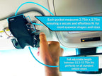 Sunglasses Holder for Car Visor – Dual Storage Holds 2 Pairs | One-Hand Operation, Scratch-Proof, Universal Fit | Glasses Organizer for Vehicle Visor (Black)