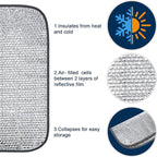 Frienda Rv Window Reflective Insulation Roll 16inch*2ft Double Aluminum Foil Heat Bubble Thermal Window Shade Door Cover Blackout for Garage Roof Travel Camper Skylight Shield
