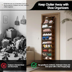 Kotkn 10 Tier Over The Door Organizer - Heavy Duty Hanging Storage Rack with Sturdy Oxford Fabric, Holds 20+ Pairs of Footwea