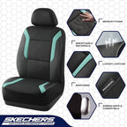 Skechers Memory Foam Car Seat Covers, Air Cool Mesh Thick Seat Covers, Car Seat Full Sets, Airbag Compatible, Automotive Comf