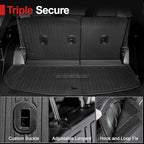 Cargo Mat for 2026 Hyundai Palisade 7/8 Seat (Only Gas), All Weather TPE Durable Cargo Liner with Backrest Mat and Lower Trunk Mat for Hyundai Palisade