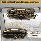 Car Sun Visor Organizer, Tactical Sunvisor Organizers Storage Covers for Trucks, Molle Panel with Pockets Zipper Visor Storage Pouch Accessories, Fits Most Vehicles, SUVs & Jeeps (MC)