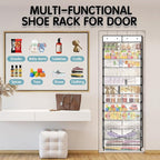Kotkn Over The Door Shoe Organizer with 12 Large Breathable Pockets - Durable Hanging Storage for the Entire Family's Shoes (