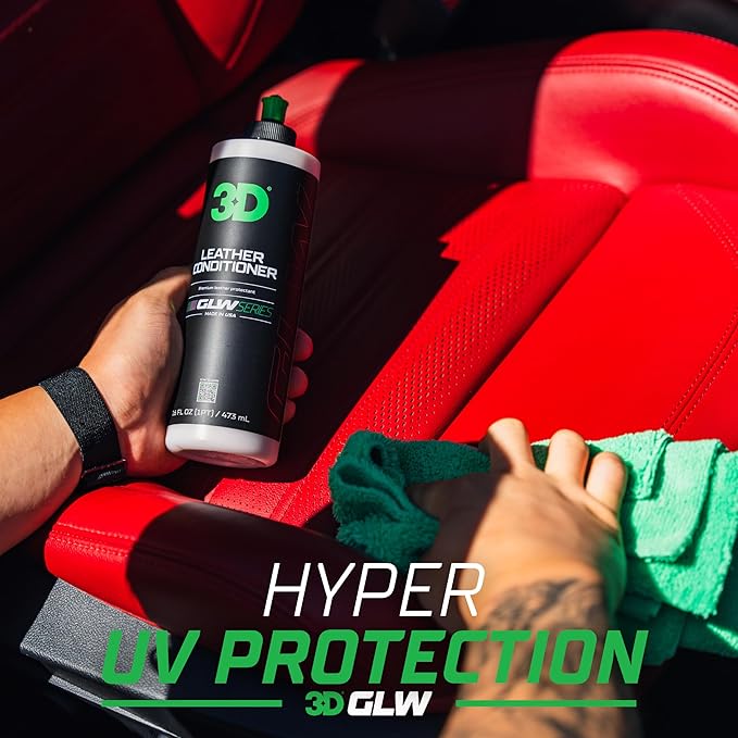 3D Leather Conditioner for Car, GLW Series | Restore, Condition, Protect | UV Protection | Conditions Leather Seats, Furnitur