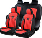 FLORICH Leather Seat Covers, Seat Covers Full Set, Car Seat Protectors 5 Seats,Automotive Seat Covers Fit for Most Cars Truck