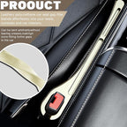 2PCS Car Seat Gap Filler Organizer, Car Seat Gap Organizer with Phone Holder, Car Accessories Car Side Seat Gap Filler for Prevent Falling (Beige)