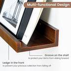 Picture Ledge Wall Shelves 36 inches Width Set of 3, Solid Pine Wood Rustic Floating Ledge Shelves for Wall for Kids' Room Be