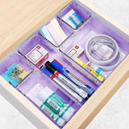 StorMiracle 16 PCS Drawer Organizer Set, 5 Varied Size Bathroom and kitchen Drawer cabinet organizer Trays, Clear Storage Bin