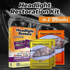 Headlight Restoration Kit - Headlight Cleaner 3-Wipe System, Restores Clarity, Removes Yellowing & Oxidation, Improves Nightt