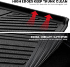 LASFIT Trunk Mat & Backrest Mats for Lincoln Aviator 2026 2025 2024 2023 2022 2021 2020, All Weather TPE Custom Fit Cargo Liner for Aviator Cargo Mat 2020-2026, Black, Easy to Clean