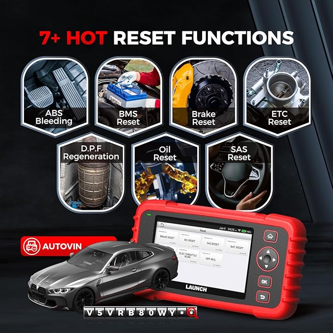 Launch OBD2 Scanner CRP123X Elite V3.0, 2025 Lifetime Free Update Diagnostic Scan Tool Supports CAN FD DoIP, Car Engine Code