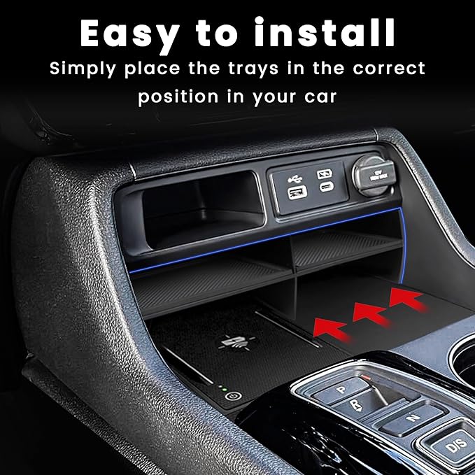 Center Console Organizer Compatible with 2023 2024 2025 2026 Honda Pilot/ 2026 Honda Passport Secondary Storage Box ABS Material Insert Divider Interior Accessories