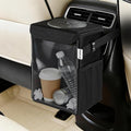 Ryhpez Car Trash Can with See Through Window, Clear Black Multipurpose Car Organizer Storage with Removable Liner, Leakproof Car Garbage Container for Vehicles, SUV, Truck (2.1Gallon/8L)