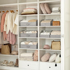 GRANNY SAYS Storage Bins for Closet, Trapezoid Storage Bins with Handles, Clothes Storage Bins, Linen Closet Organizers and S