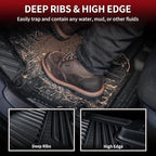 LASFIT Floor Mats&Trunk Mat for Toyota Camry 2025-2026 Hybrid/LE/SE/XLE/XSE, All Weather Custom Fit TPE Floor Liners for Camry 2025 Front & Rear Full Set Car Mats, Black.
