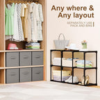 9 Cube Storage Organizer with Shelf Back to School Boxes 11 Inch Toy Storage Bins Closet Organizers Drawers Fabric Dresser fo