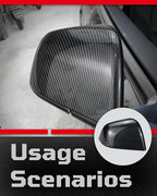 Side Mirror Caps Cover Compatible with Tesla Model Y 2021 2022 2023 2024 Gloss Carbon Fiber Mirror Covers