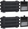 WYNEX Car Visor Organizer with Detachable Card Pouch | Auto Sun Visor Storage Molle Panel with Elastic Webbing Slots for Glasses & Tactical Gear | Fit Most Vehicle, SUVs & Trucks (2, Black (2-Pack))
