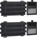 WYNEX Car Visor Organizer with Detachable Card Pouch | Auto Sun Visor Storage Molle Panel with Elastic Webbing Slots for Glasses & Tactical Gear | Fit Most Vehicle, SUVs & Trucks (2, Black (2-Pack))
