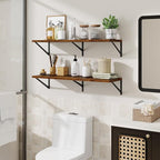 Deep Floating Shelves for Wall,36" Wx10 D Wood Wall Shelves with Metal Brackets,Hanging Storage Floating Shelf for Living Roo