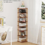 LUCKNOCK Vertical Shoe Rack, 8-Tier Tall Narrow Shoe Organizer for Entryway, Closet, Dorm & Small Spaces, Freestanding Wooden