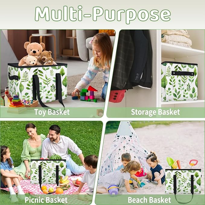 Reusable Grocery Bag, Foldable Large Shopping Tote Bag for Groceries Kitchen Picnic Car Trunk