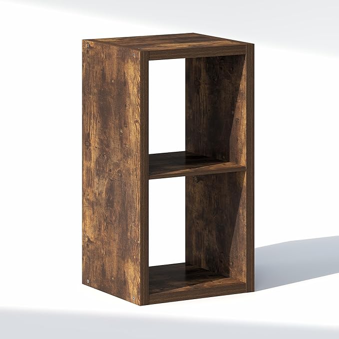 Furinno Cubic Closet Organizers and Storage, 2-Cube Closet Organizer, Open Shelf Closet Storage, Extra Thick Frame for Wardro