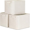 Bidtakay Large Storage Baskets for Shelves 3 Pack Fabric Storage Bins for Organizing Linen Collapsible Organizer for Closet-L