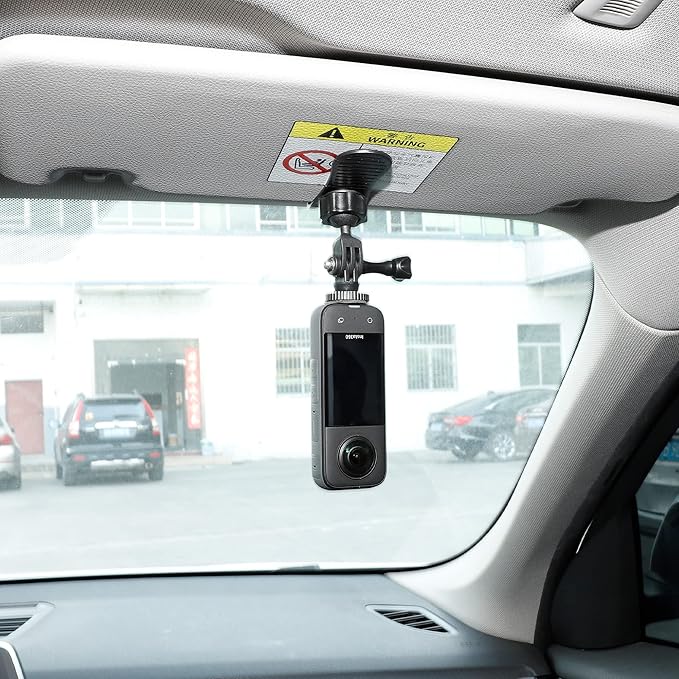 PellKing Car Sun Visor Mount VLOG/Video Holder for iPhone Samsung Cell Phone GoPro 13 12 10 9 8 7 6 Insta360 X5 X4 X3 X2 X RS R AKASO DJI Osmo Action 5 4 3 2 Camera and Accessories