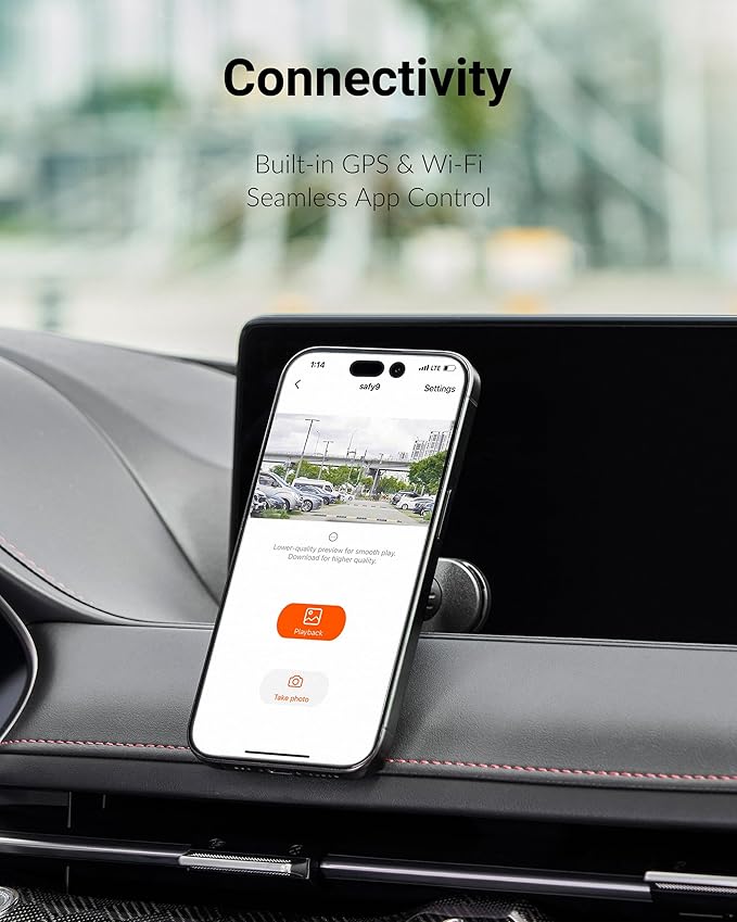BlackVue SAFY9 2CH 256GB Dashcam - 4K+1080P Dash Cam Front and Rear, HDR Front, AI Night Vision, SD Card Included, Wi-Fi, GPS