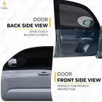 EcoNour Car Front Side Window Sun Shades Compatible for Toyota Tacoma | 2Pack Breathable Super Stretchy Mesh Sun Shade | Heat Block UV Protection Car Window Screen Covers | Mosquito Net Curtains