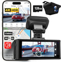 REDTIGER 4K HDR Dash Cam Front and Rear, STARVIS 2 Sensor, 5.8GHz WiFi APP, 3.18" Touchscreen, Voice Control, 128G Card Inclu