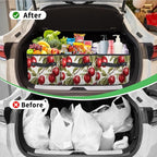 Reusable Grocery Bags Heavy Duty Shopping Bags Foldable Large Tote Bags with Long Handles & Hard Bottom