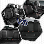 Skechers Air-Cooled Memory Foam Seat Covers,Mesh Thick Car Seat Covers,Piping Leather Car Seat Cover,Airbag Compatible,Automo