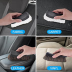 Upholstery Brush, Upholstery Brush Set, Leather Cleaning Brush, Carpet Brush Car Cleaning Brush, Long Bristle Horse Hair Car 