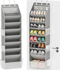 Criusia Shoe Organizer, Over the Door Shoe Organizer, Hanging Closet Shoe Storage with Large Deep Pockets, Fits 16–24 Pairs o