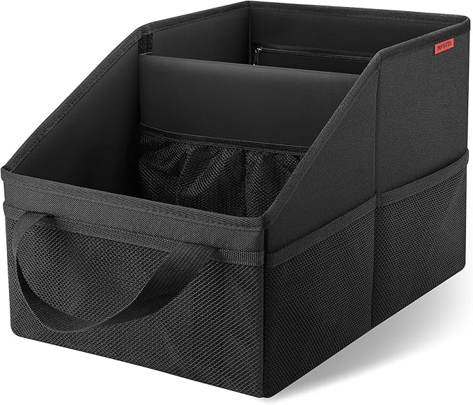 Car Organizer - Automotive Organizer for Front And Back Seat or Floor, Car Caddy Organizer with Divide, Handles and Multiple