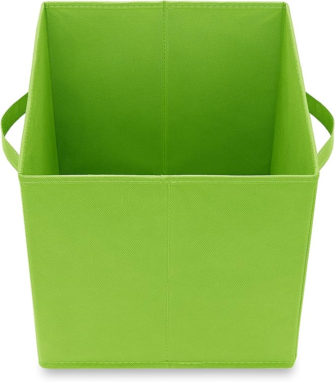 Casafield Set of 6 Collapsible Fabric Cube Storage Bins, Multicolor - 11" Foldable Cloth Baskets for Shelves, Cubby Organizer