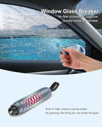 Car Window Breaker,Safety Hammer and Seatbelt Cutter 2-in-1,Metal Shell,High-Pressure Spring Striker,Anti Injury Hand Cutting