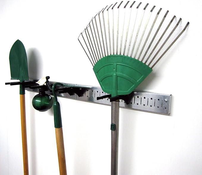 Wall Control Metal Pegboard Strip Garden Tool Organizer Pegboard Rail Kit