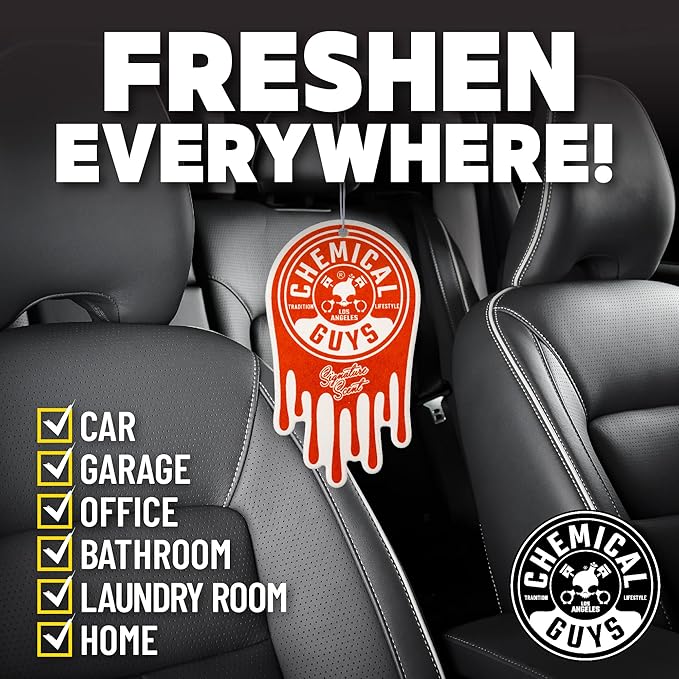 Chemical Guys Car Fresheners, Hanging Air Fresheners - Signature Scent for Cars, Trucks, SUVs, RVs, Home, Office, Work, Dorm 