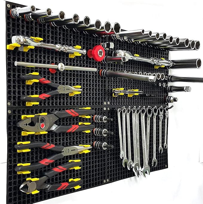 Ascend Tools Accessories for Organizer Genie Pegboards to Scale Up Organized Workspace (Metal Hooks 2 inch/50 mm - 10 Pieces)