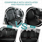 Skechers Car Seat Covers,Leather Seat Covers with GOGA Mat Technology,Waterproof Car Seat Covers Full Sets,Airbag Compatible,