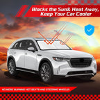 ARISMOTOR Windshield Sun Shade for Mazda CX-90 CX90 PHEV 2024-2025 2026, Custom Fit Foldable Front Window Sunshade Sun Visor Protector, Block UV Rays Keep Your Car Cooler
