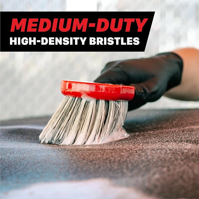 Maxshine Universal Cleaning Brushes (3-Piece Set) – Heavy-Duty, Medium-Duty, Soft Bristles – Removes Dirt & Stains – Wheels, 